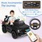 Black Plastic 12V Kids Electric Ride-On Car Remote Control USB